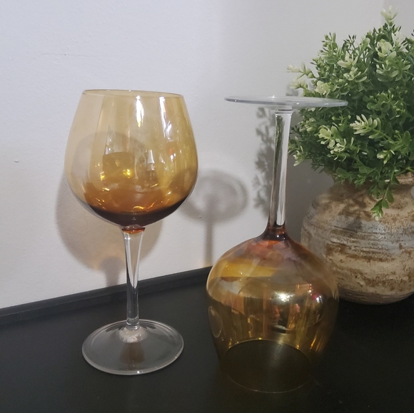 Vintage Bohemia Crystal Wine Glasses, set of two - Picture 3 of 5